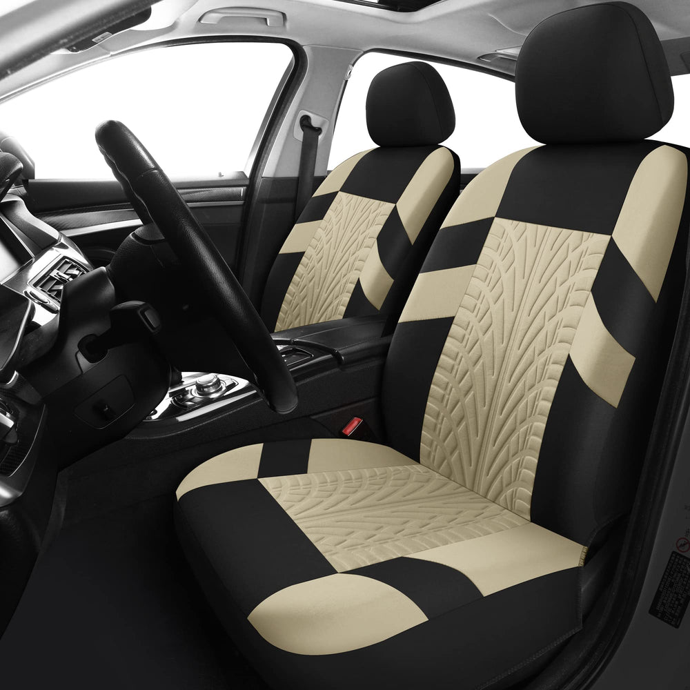 Pariitadin front seat cover with tire pattern enhances comfort and breathability