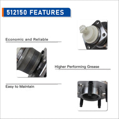 Close-up bearing race on PAROD 512150 for smooth operation.
