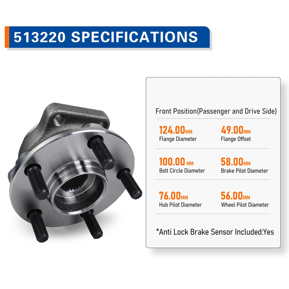PAROD 513220 ABS-ready hub for Subaru Outback ensures sensor compatibility