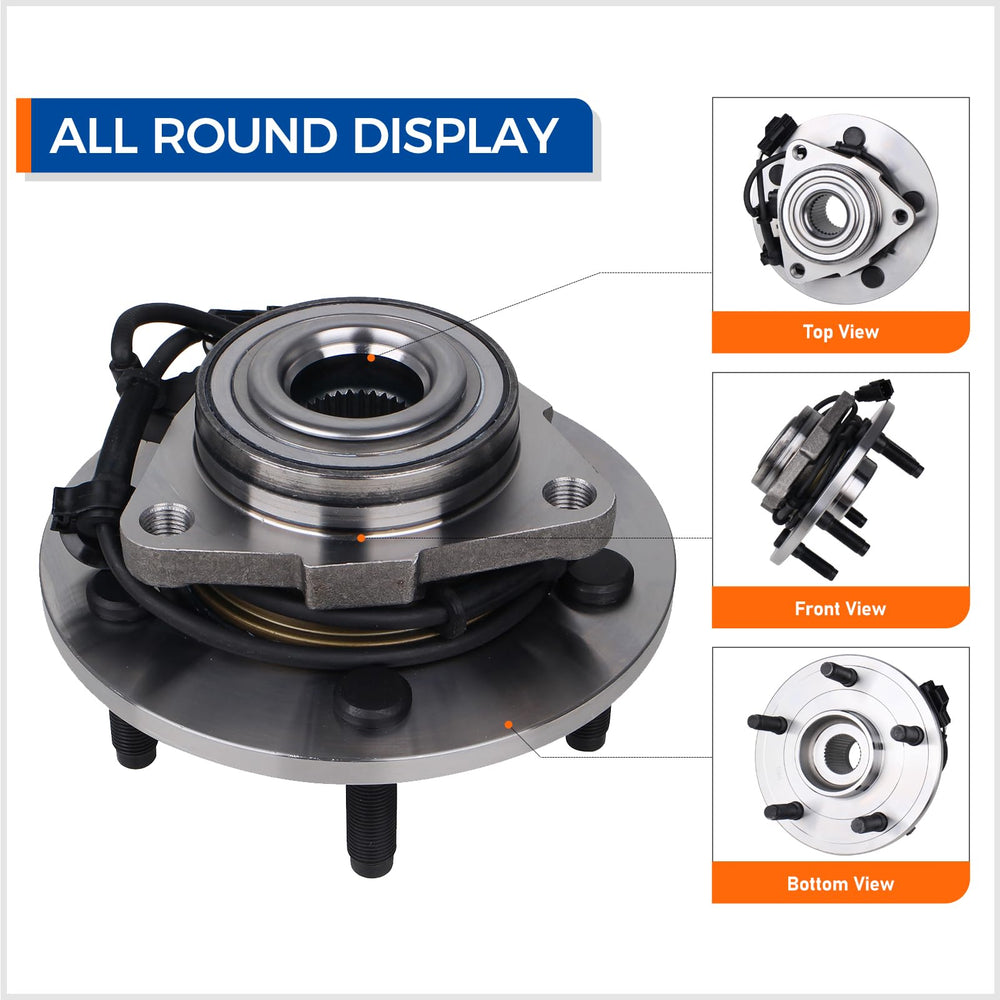 PAROD 515073 front hub assembly close-up for Dodge Ram fit.