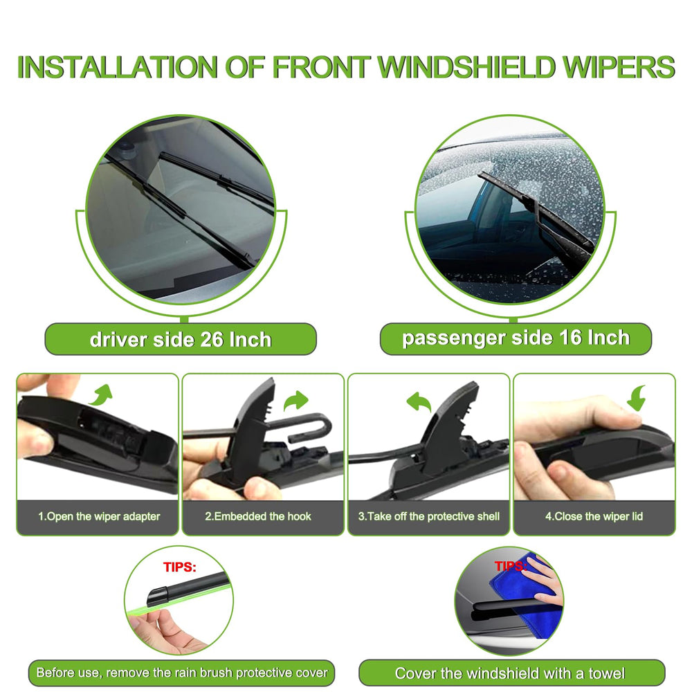 PARRATI streak-free visibility across rain and sleet.