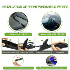 PARRATI windshield wipers aerodynamic design for quiet, streak-free wipe.