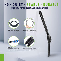 PARRATI wiperblade bracketless-design minimizes snow buildup on blades