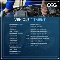 Parts Player OEG starter compatibility chart highlights broad engine compatibility