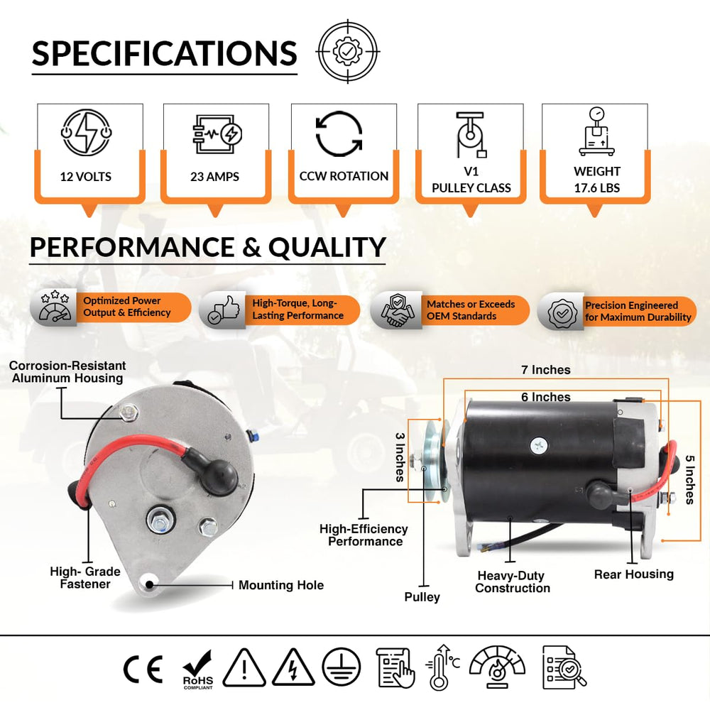 Parts World USA 1-year hassle-free support for starter generator