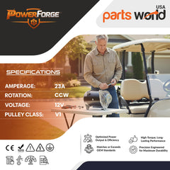 Parts World USA 12V starter for FE350 engine enabling consistent starts