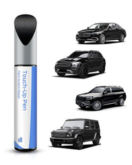PARTS4EV Obsidian Black metallic touch-up pen close-up for precise color matching.