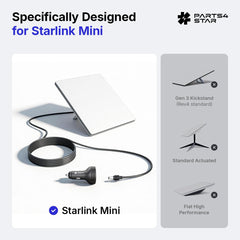 Parts4Star Starlink Mini car adapter boost converter maintains stable power.