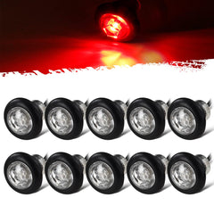 Partsam 3/4 inch clear lens LED side marker with grommet for reliable trailer visibility
