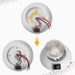 Partsam uses 12 white and 9 red LEDs for bright, selectable options.