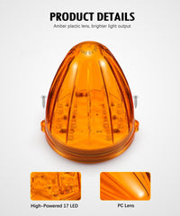 Partsam 12V cab marker light, easy installation for trucks and trailers.
