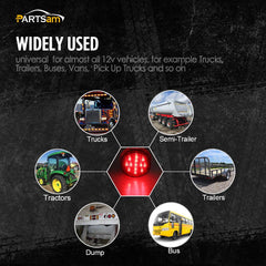 Partsam 13-LED marker light is versatile for trucks, RVs, and utility trailers.