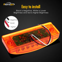 Partsam 21 LED amber trailer light for bright visibility.