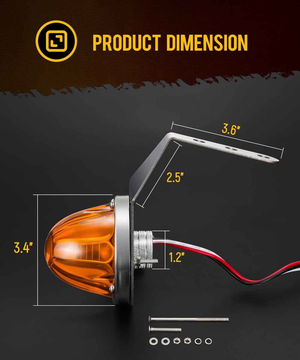 Partsam 2-pack amber watermelon lights for quick truck upgrades