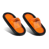Partsam 2Pcs 6-5in amber LED marker lights with reflex lens for clear visibility