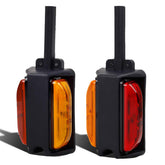 Partsam 2x4 LED front amber clearance lights illuminate trailer width for safer maneuvers.