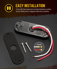 Partsam 3.4-inch amber LED marker light in aluminum housing, durable and weather-ready