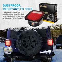 Partsam license illuminator included in the tail light for plate visibility.