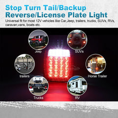Partsam tail light wiring with four colors for versatile 12V setups.