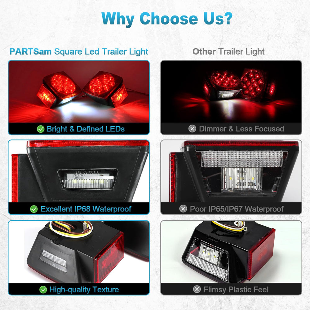 Partsam 3rd brake light bar enhances trailer signaling for safer braking on the road.