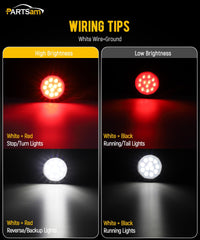 Partsam 4in round LED white backup light for towing