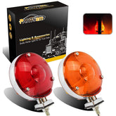 Partsam 4-inch amber-faced pedestal light for parking and signaling on trailers.