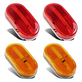 Partsam 4x LED front marker light with clear lens for enhanced nighttime visibility