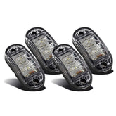 Partsam four 2.5 inch oval LED marker lights with white lens for trailer visibility