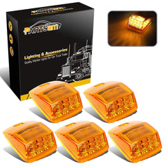 Partsam 5X amber cab marker light on top of a truck for enhanced visibility