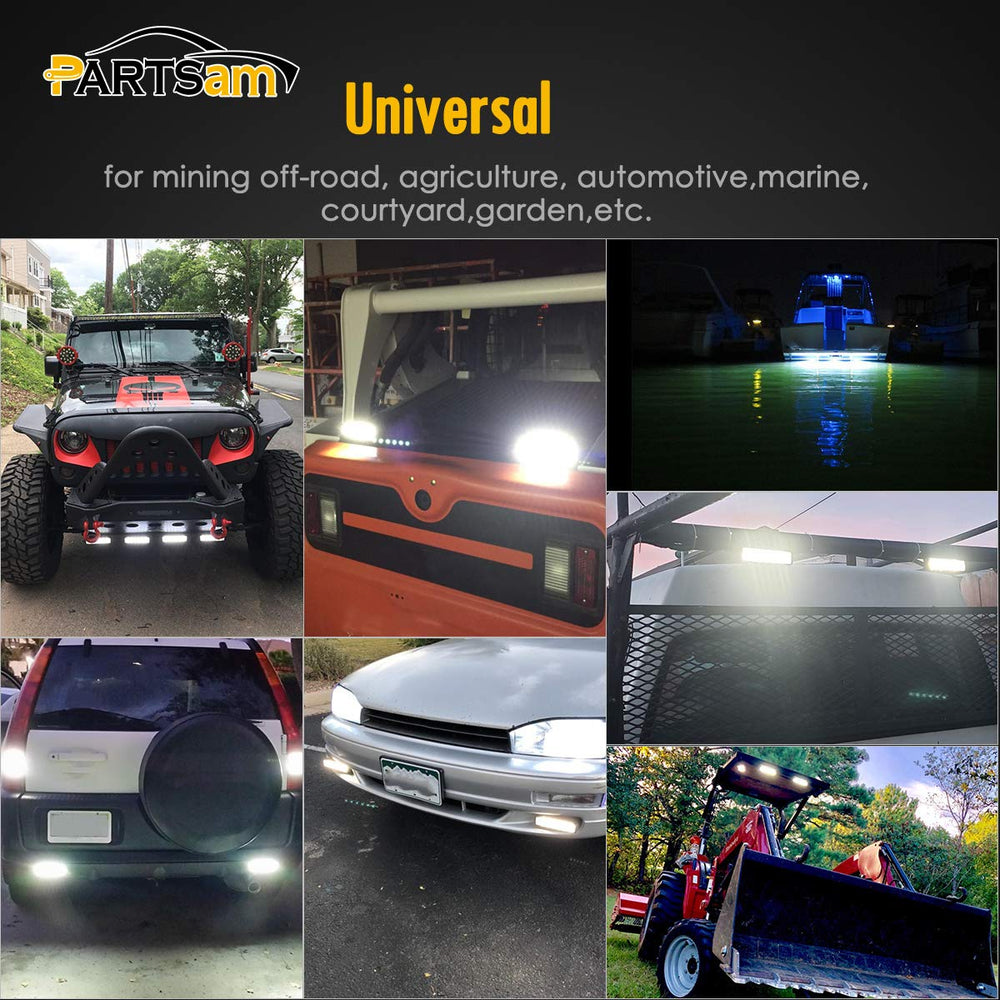 Partsam 6-inch LED light bar dual-pack packaging ready for installation