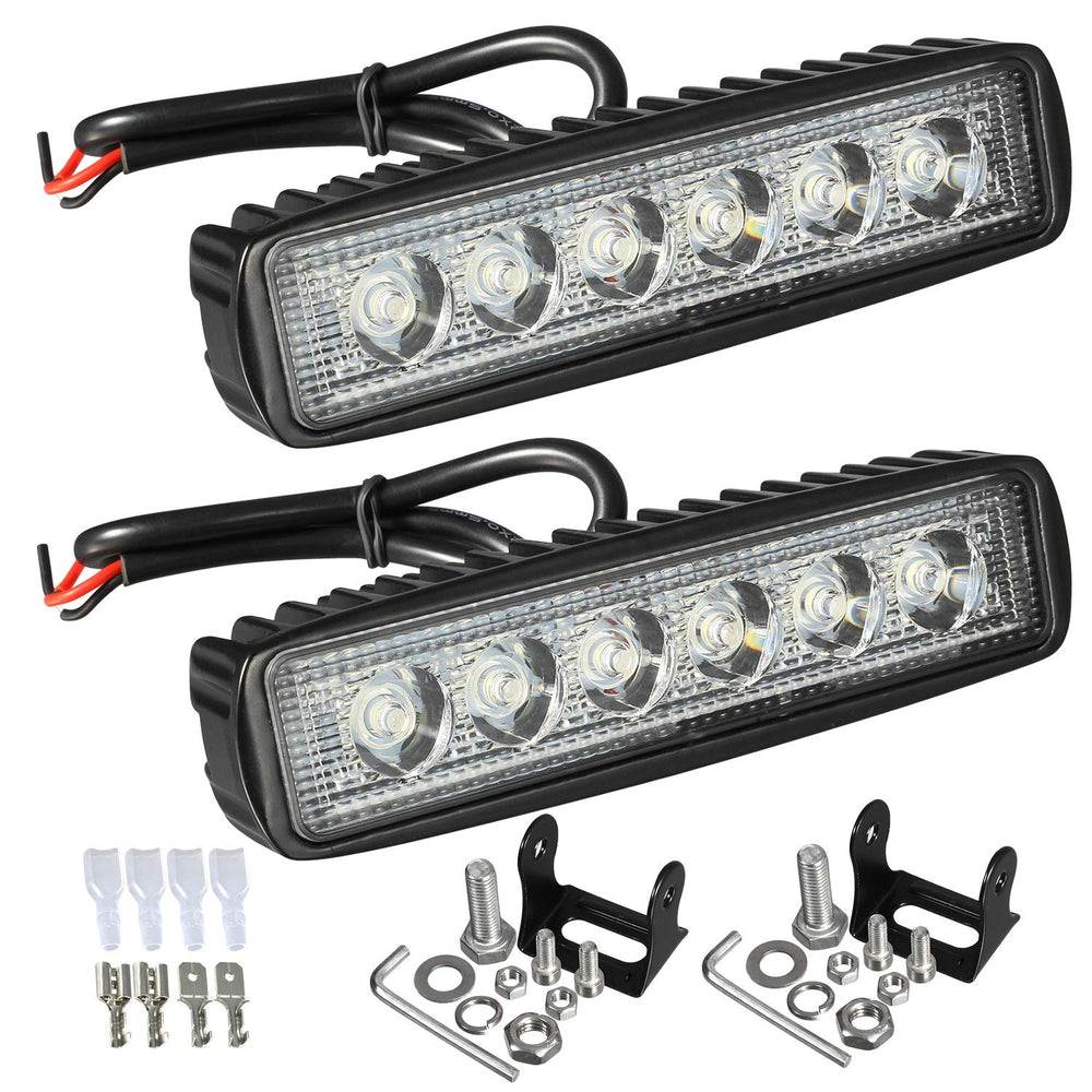 Partsam 6-inch LED light bar front view for brighter night driving