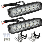 Partsam 6-inch LED light bar front view for brighter night driving