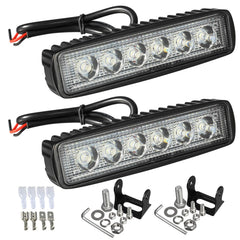 Partsam 6-inch LED light bar front view for brighter night driving