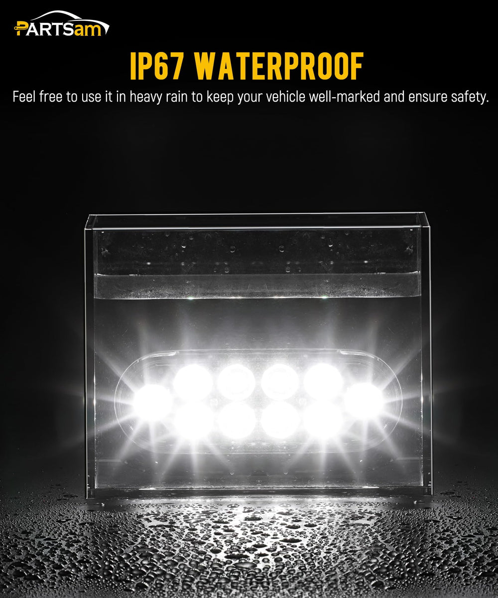 Partsam reverse backup light with white LEDs for clear visibility