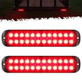 Partsam 7.5-inch red LED trailer light with aluminum housing for durable visibility.
