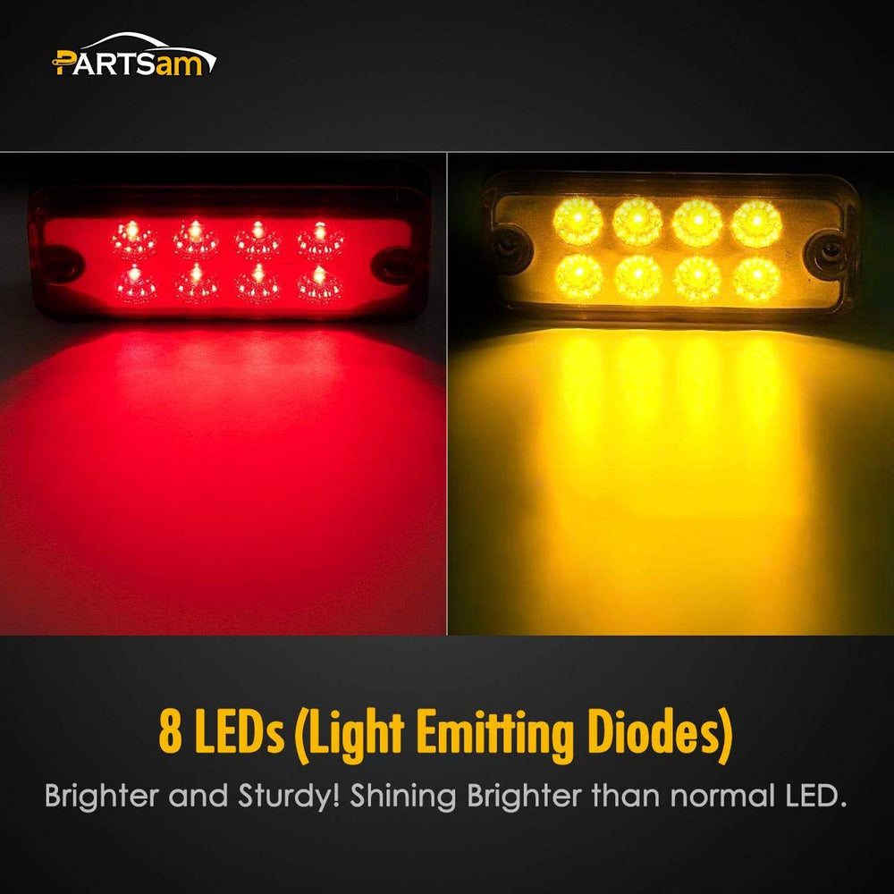 Partsam 8-LED rectangle light delivers bright, stable road presence