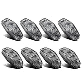 Partsam oval trailer marker light with red clear lens for universal 12V use.