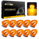Partsam amber 2in beehive side marker light on trailer for enhanced visibility