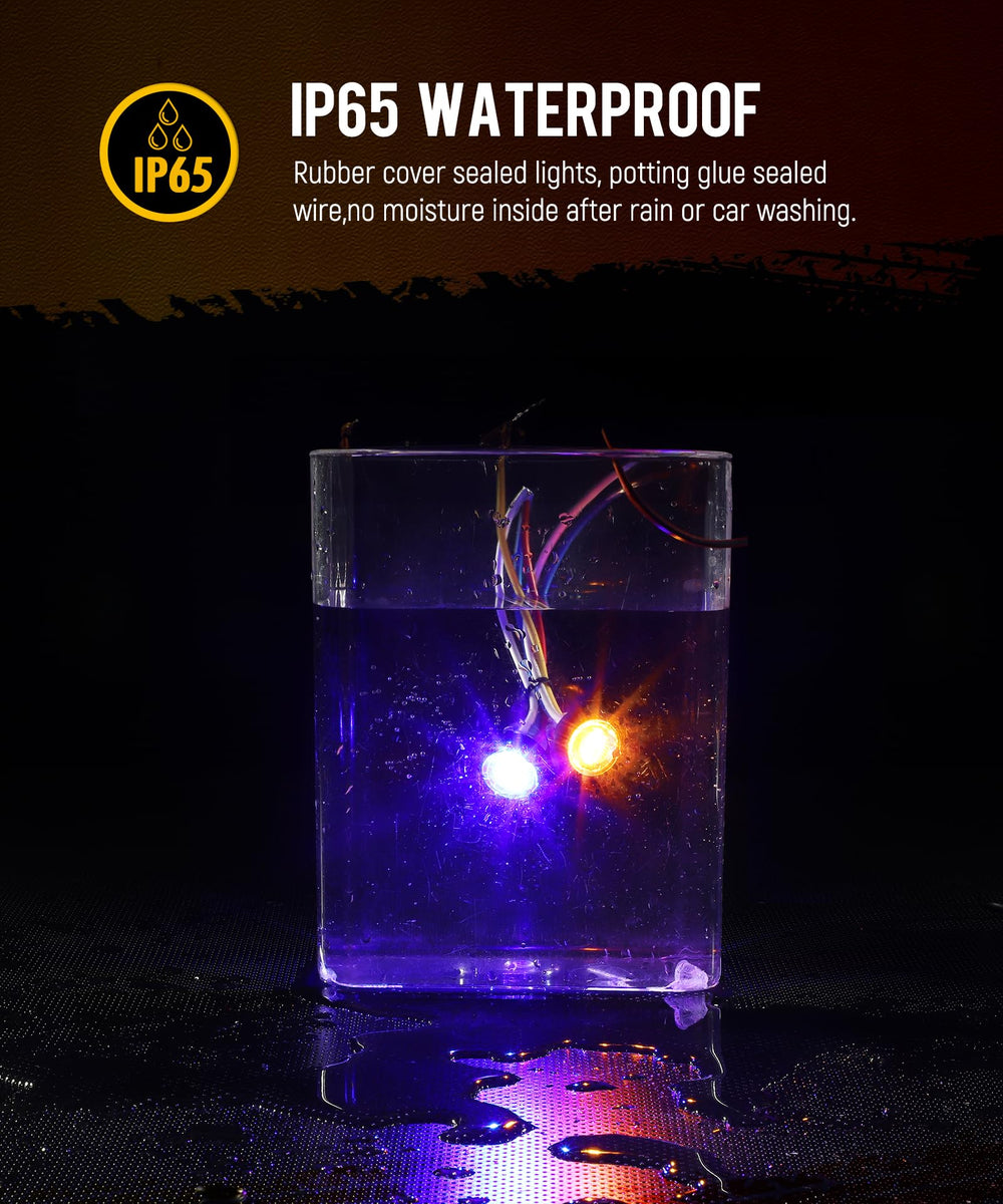 Partsam amber to blue LED indicator light for signaling