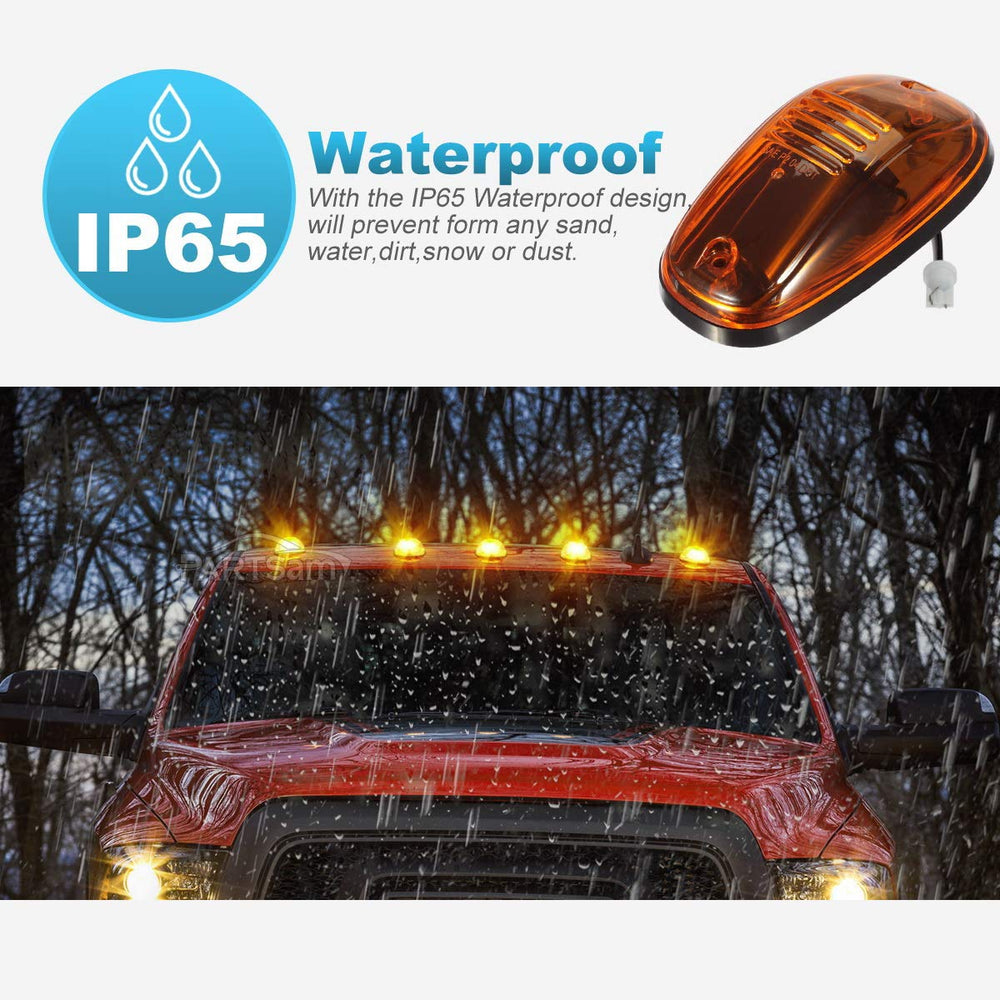 Partsam LED close-up showcasing brightness and uniform amber glow