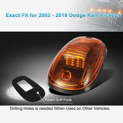 Partsam cab light lens close-up with UV-treated protective cover