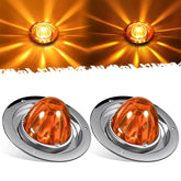 Partsam amber glass watermelon light side marker enhances truck visibility.