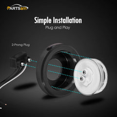 Partsam 2.5-inch marker light mounted on trailer for daytime and night visibility.