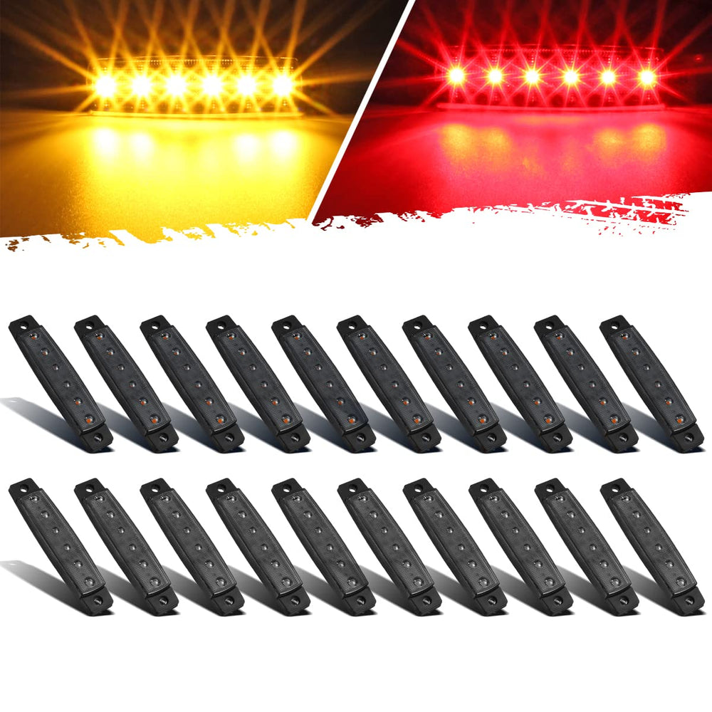 Partsam amber LED marker light with smoked lens for side marker installation