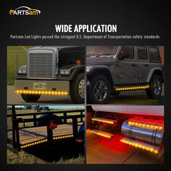 Partsam amber LED side marker 7 combines 12V compatibility with long life.