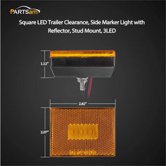 Partsam amber marker light ideal for boat trailers and motorhomes.