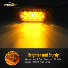 Partsam amber rear-marker LED light boosts conspicuity from behind