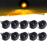 Partsam amber round LED marker light with smoked lens improves trailer visibility.