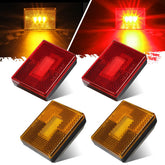 Partsam amber square trailer light with reflector for better daytime visibility.
