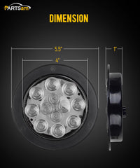 Partsam flange-mounted light installed on trailer for better night visibility